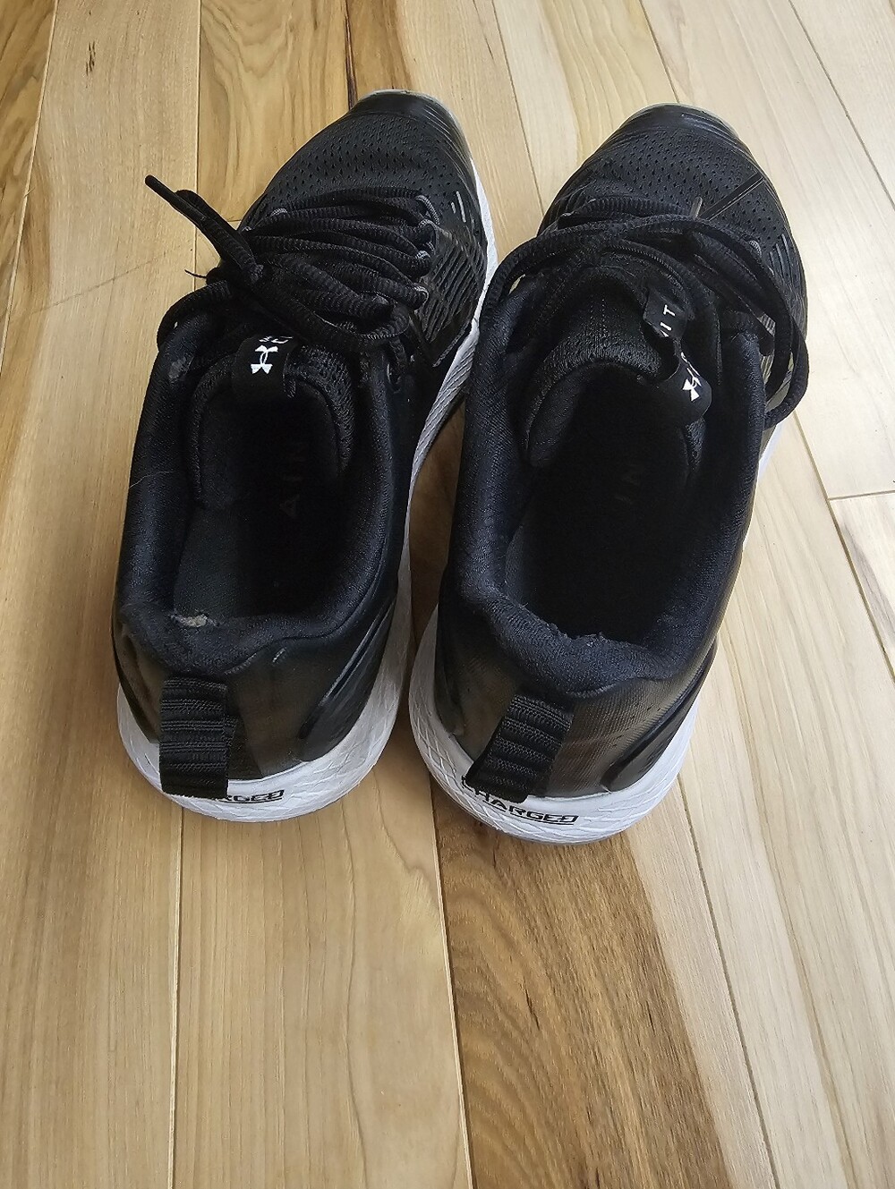 Under Armour Black and White Men’s Athletic Running Shoes